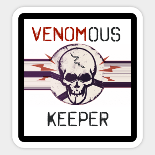 Venomous Keeper Skull (back print) Sticker